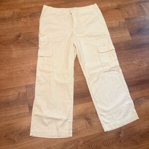 Men's Cream Cargo Pants